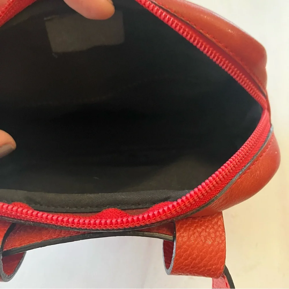 Vintage 90s red leather‎ belt bag fanny pack convertible Casa Lopez